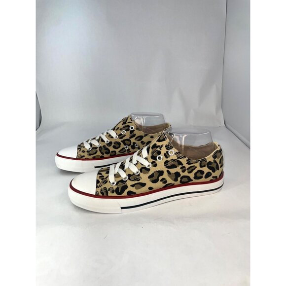 canvas womens shoes 8 cheetah style sneakers NNT - Picture 5 of 8